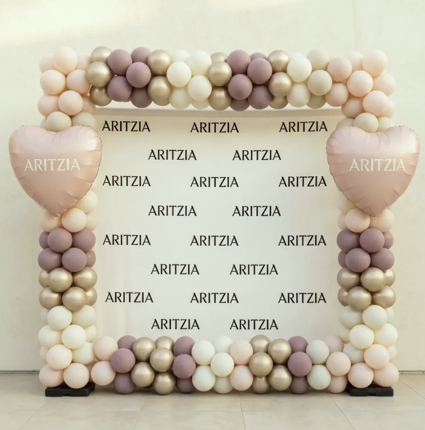 Photo booth balloon backdrop